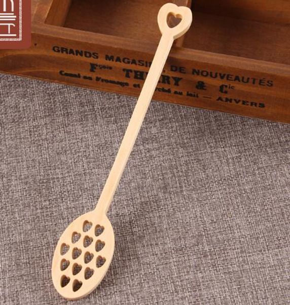 wood honey dipper stick cute heart shape honey server stirrer long handled honey spoons mixing bar spoons kitchen gadgets
